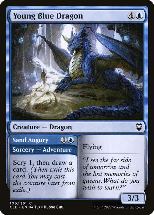 Young Blue Dragon (CLB-106) - Commander Legends: Battle for Baldur's Gate Foil