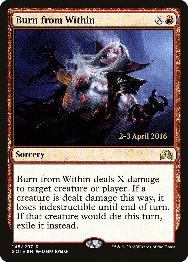 Burn from Within (PRE-148S) - Shadows over Innistrad Promos Foil