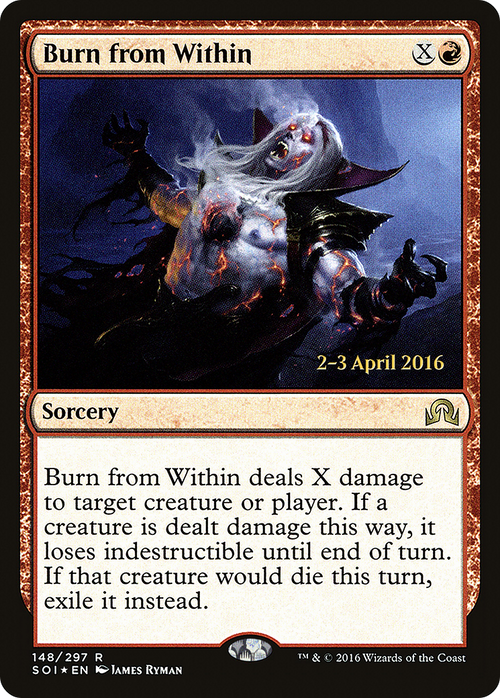 Burn from Within (PRE-148S) - Shadows over Innistrad Promos Foil