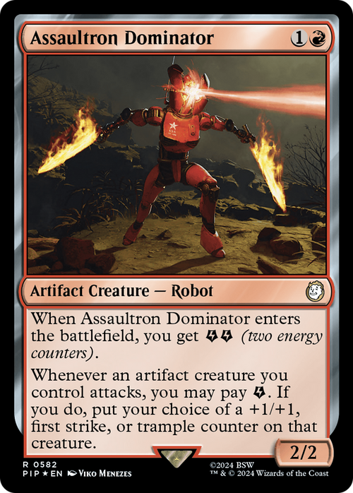 Assaultron Dominator (Surge Foil) (PIP-582) - Fallout Foil