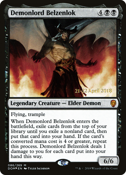 Demonlord Belzenlok (PRE-86S) - Dominaria Promos Foil