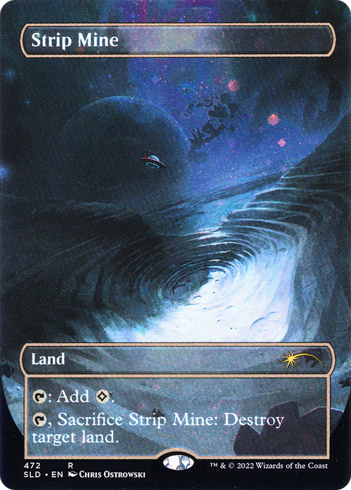 Strip Mine (Borderless) (Galaxy Foil) (SLD-472) - Secret Lair Drop Foil