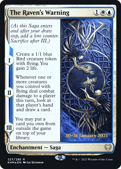 The Raven's Warning (PRE-227S) - Kaldheim Promos Foil