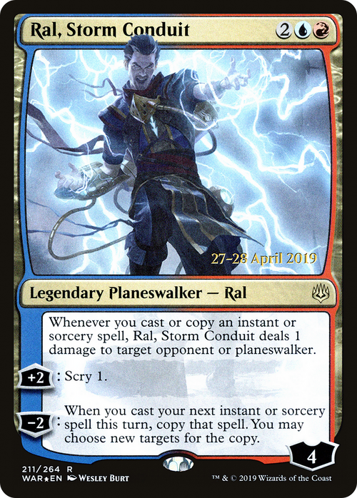 Ral, Storm Conduit (PRE-211S) - War of the Spark Promos Foil