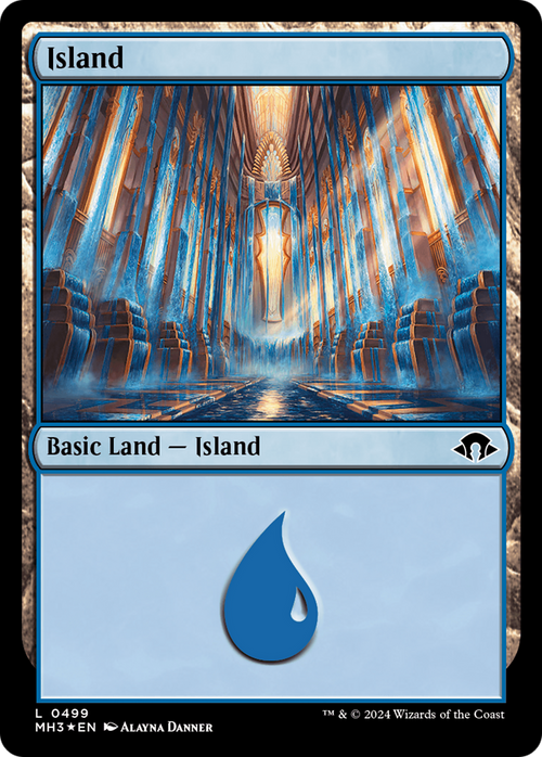 Island (0499) (Ripple Foil) (MH3-499) - Modern Horizons 3 Foil