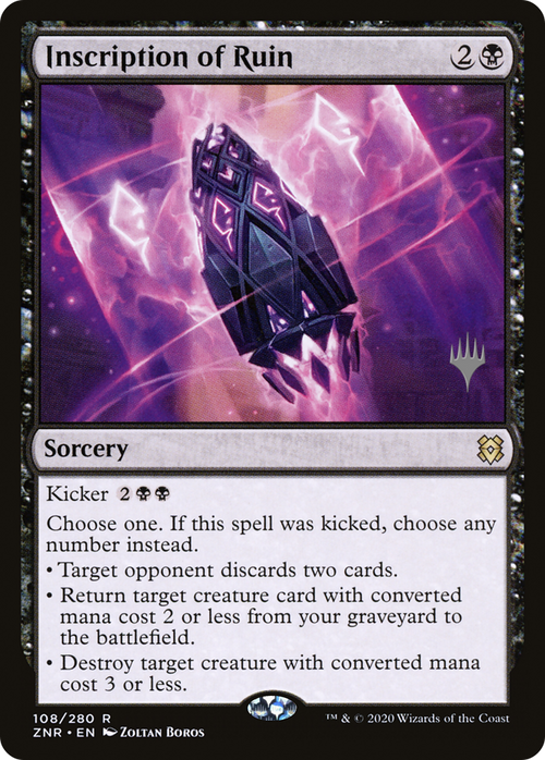 Inscription of Ruin (PPZNR-108P) - Zendikar Rising Promos