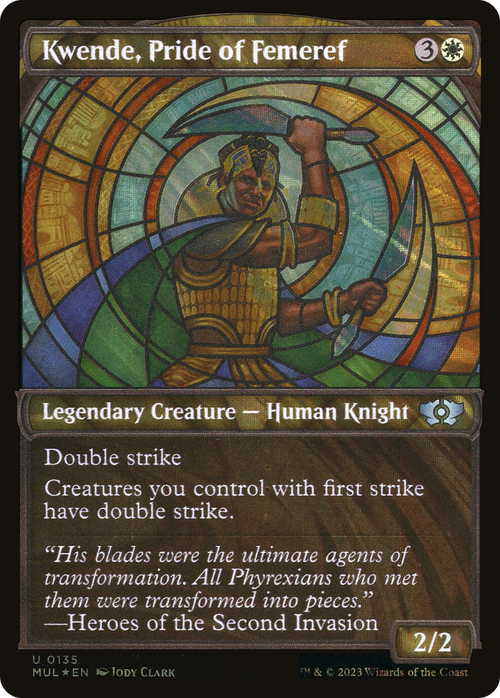 Kwende, Pride of Femeref (Halo Foil) (MUL-135) - Multiverse Legends: (Showcase) Foil