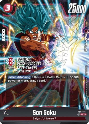 Son Goku - FB03-011 (BANDAI Card Games Fest 24-25 World Tour) (FB03-011) - Fusion World Promotion Cards and Packs Holofoil
