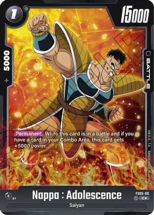 Nappa : Adolescence (Bonus Pack Alternate Art) (FS05-09) - Starter Deck 5 Bardock Holofoil