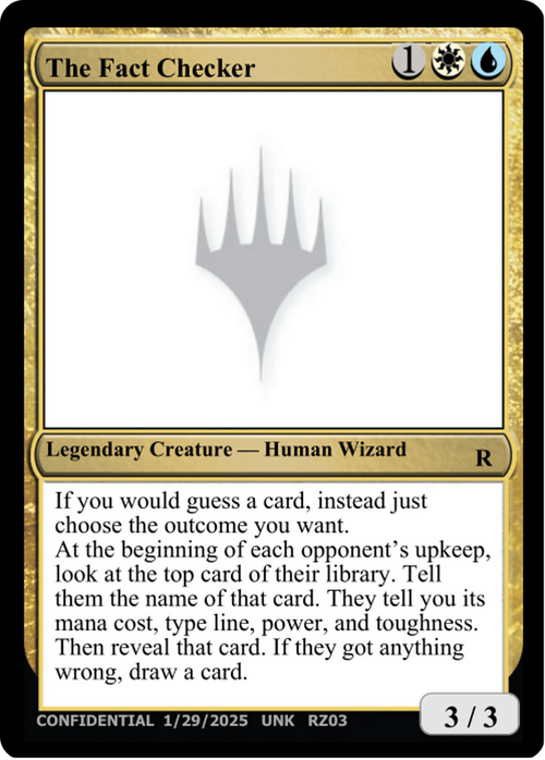 The Fact Checker (UNK-RZ03J) - Un-Known Event Playtest Cards
