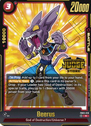 Beerus - FB03-018 (Judge Pack (Store Judge) 02) (FB03-018) - Tournament and Championship Promos Holofoil