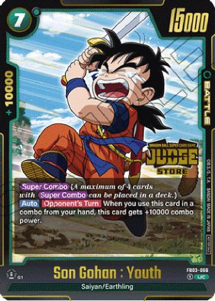 Son Gohan : Youth - FB03-066 (Judge Pack (Store Judge) 02) (FB03-066) - Tournament and Championship Promos Holofoil