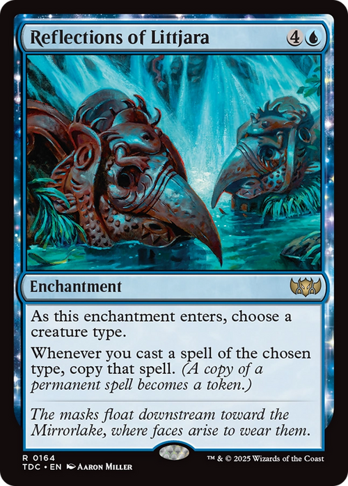 Reflections of Littjara (TDC-164) - Commander: Tarkir: Dragonstorm: (enchantment)
