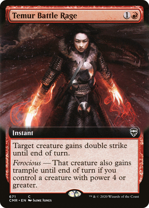 Temur Battle Rage (Extended Art) (CMR-671) - Commander Legends: (Extended Art)