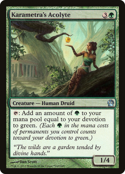 Karametra's Acolyte (GBP-160) - Theros Promos Foil