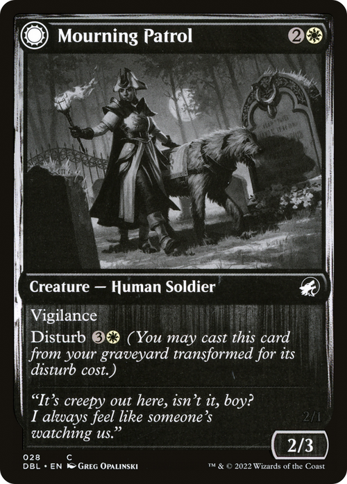 Mourning Patrol (DBL-028) - Innistrad: Double Feature: (Double Faced Transform)