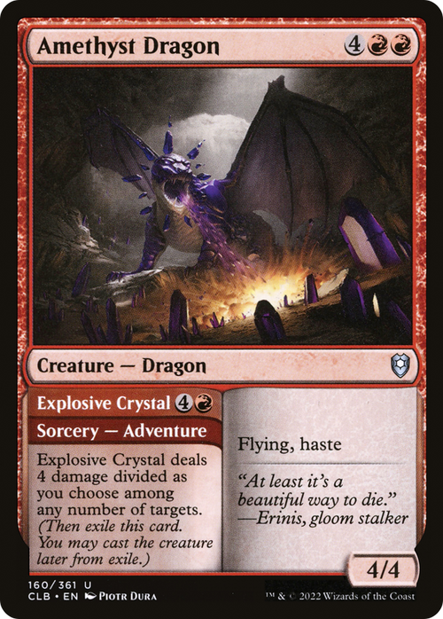 Amethyst Dragon (CLB-160) - Commander Legends: Battle for Baldur's Gate