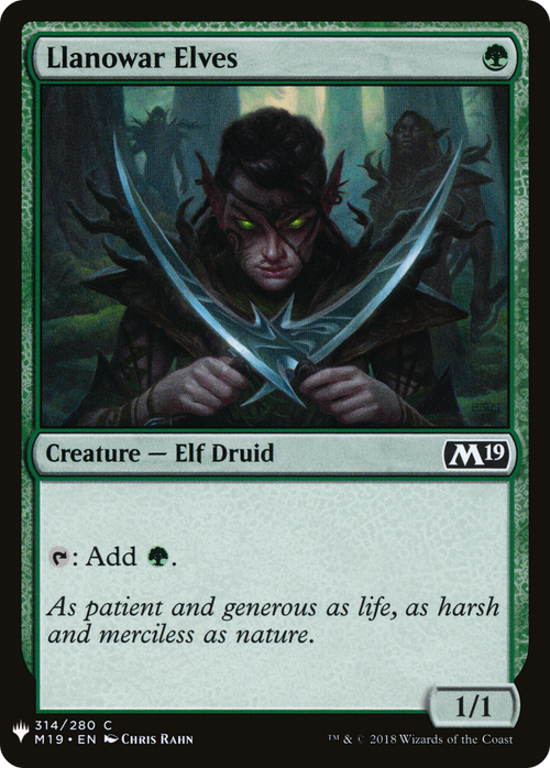 Llanowar Elves (LIST-M19-314) - The List