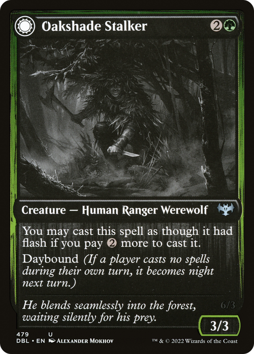 Oakshade Stalker (DBL-479) - Innistrad: Double Feature: (Double Faced Transform) Foil