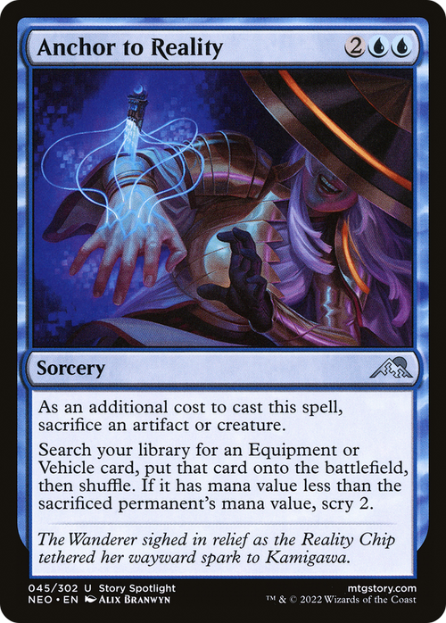 Anchor to Reality (NEO-045) - Kamigawa: Neon Dynasty Foil