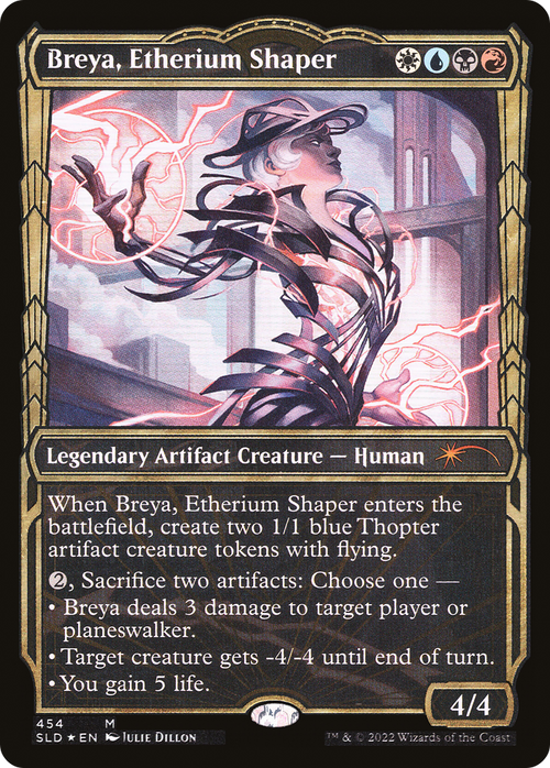 Breya, Etherium Shaper (Gilded Foil) (SLD-454) - Secret Lair Drop: (Showcase) Foil