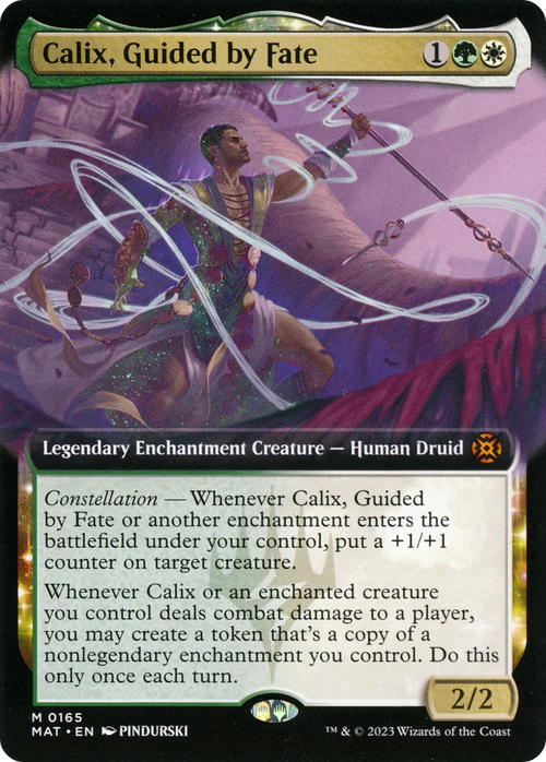 Calix, Guided by Fate (Extended Art) (MAT-165) - March of the Machine: The Aftermath: (Extended Art, enchantment) Foil