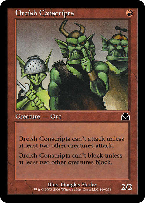 Orcish Conscripts (ME2-140) - Masters Edition II Foil
