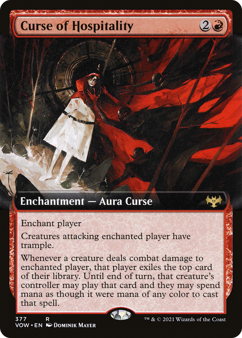 Curse of Hospitality (Extended Art) (VOW-377) - Innistrad: Crimson Vow: (Extended Art) Foil