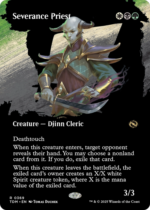 Severance Priest (Borderless) (TDM-369) - Tarkir: Dragonstorm: (Showcase) Foil