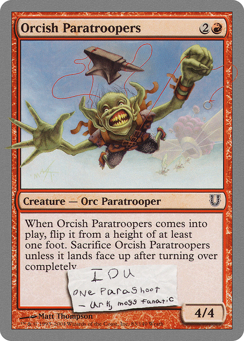 Orcish Paratroopers (UNH-083) - Unhinged Foil