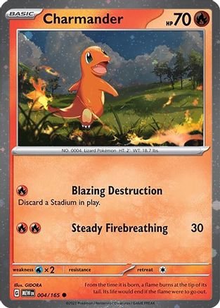 Charmander (Cosmos Holo) 004/165  - Holofoil Miscellaneous Cards & Products - Promo