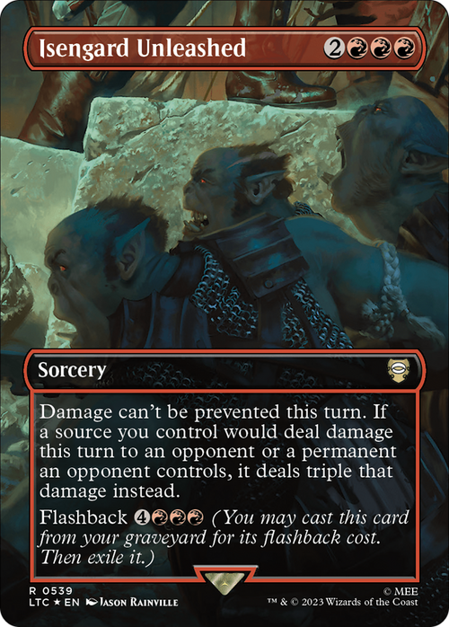 Isengard Unleashed (Borderless) (Surge Foil) (LTC-539) - Tales of Middle-earth Commander Foil