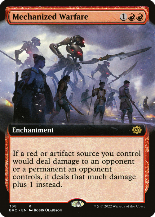 Mechanized Warfare (Extended Art) (BRO-338) - The Brothers' War: (Extended Art) Foil