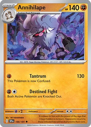 Annihilape 100  SV08 Surging Sparks - Uncommon
