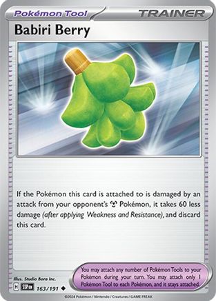 Babiri Berry 163  - Reverse Holofoil SV08 Surging Sparks - Uncommon