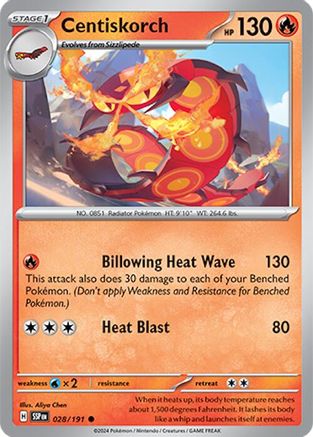 Centiskorch 028  SV08 Surging Sparks - Common