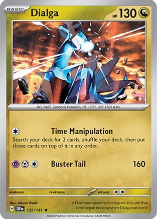 Dialga 135  - Holofoil SV08 Surging Sparks - Rare