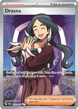 Drasna 231/191  - Holofoil SV08 Surging Sparks - Ultra Rare