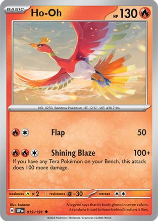 Ho-Oh 019  SV08 Surging Sparks - Uncommon