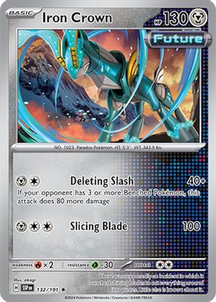 Iron Crown 132  - Holofoil SV08 Surging Sparks - Rare