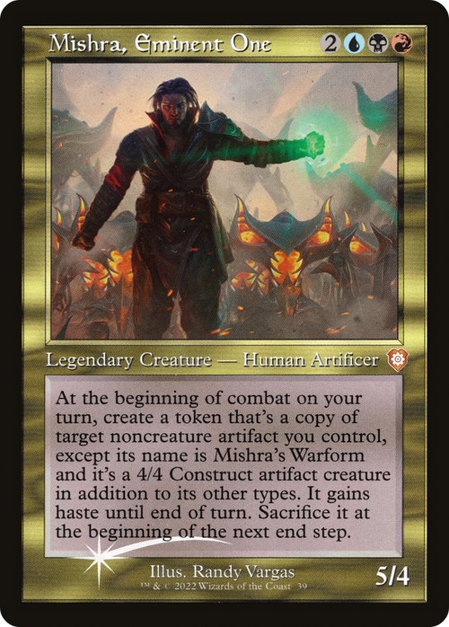 Mishra, Eminent One (Display Commander) - Thick Stock (BRC-039) - The Brothers' War Commander Foil