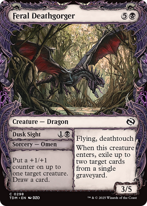 Feral Deathgorger (Showcase) (TDM-298) - Tarkir: Dragonstorm: (Showcase) Foil
