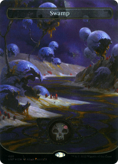 Swamp (488) (Borderless) (Galaxy Foil) (UNF-488) - Unfinity Foil