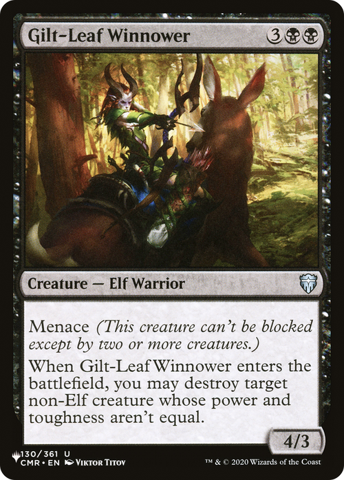 Gilt-Leaf Winnower (LIST-CMR-130) - The List