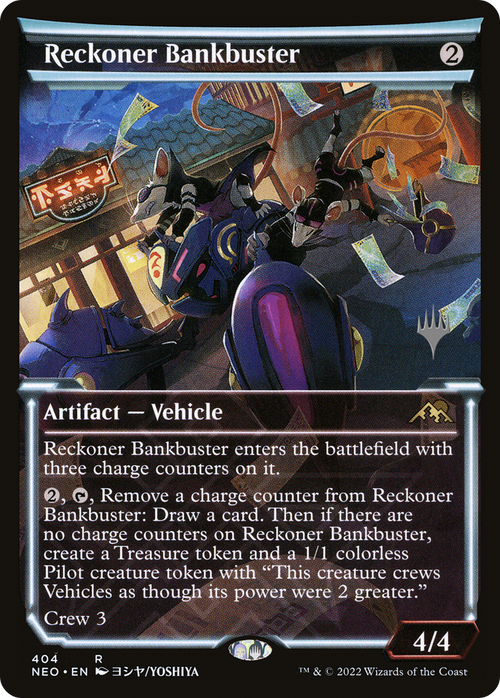 Reckoner Bankbuster (Showcase) (PPBRO-404) - Kamigawa: Neon Dynasty Promos: (Showcase) Foil