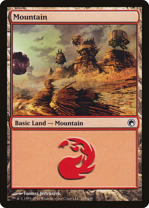 Mountain (245) (SOM-245) - Scars of Mirrodin Foil