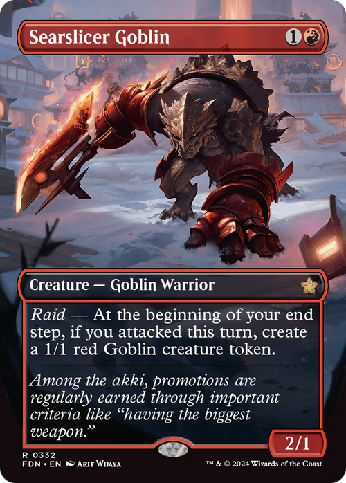 Searslicer Goblin (Borderless) (FDN-332) - Foundations Foil