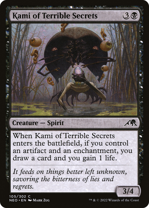 Kami of Terrible Secrets (NEO-105) - Kamigawa: Neon Dynasty Foil