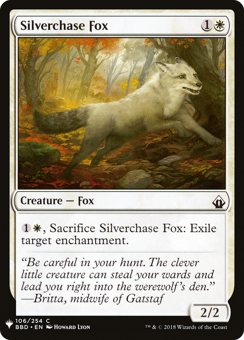 Silverchase Fox (LIST-BBD-106) - The List
