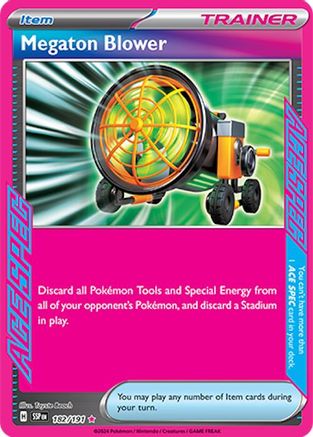 Megaton Blower 182  - Holofoil SV08 Surging Sparks - ACE SPEC Rare